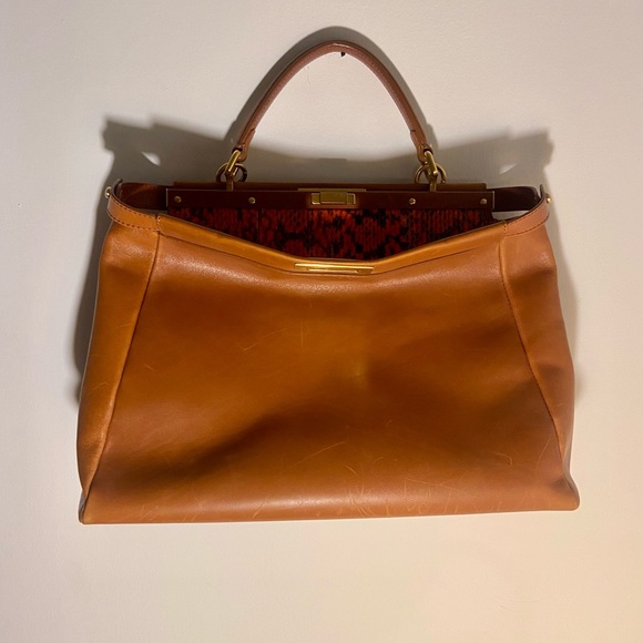 Fendi Peakaboo with Snake Skin interior